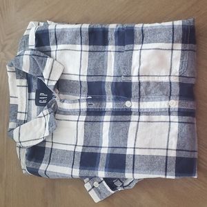 Blue and white Gap Flannel size Small